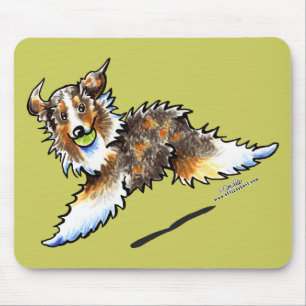 Mousepad O pastor australiano vermelho de Merle deixa o