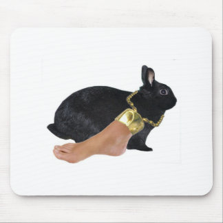 Mousepad O pé humano afortunado do coelho