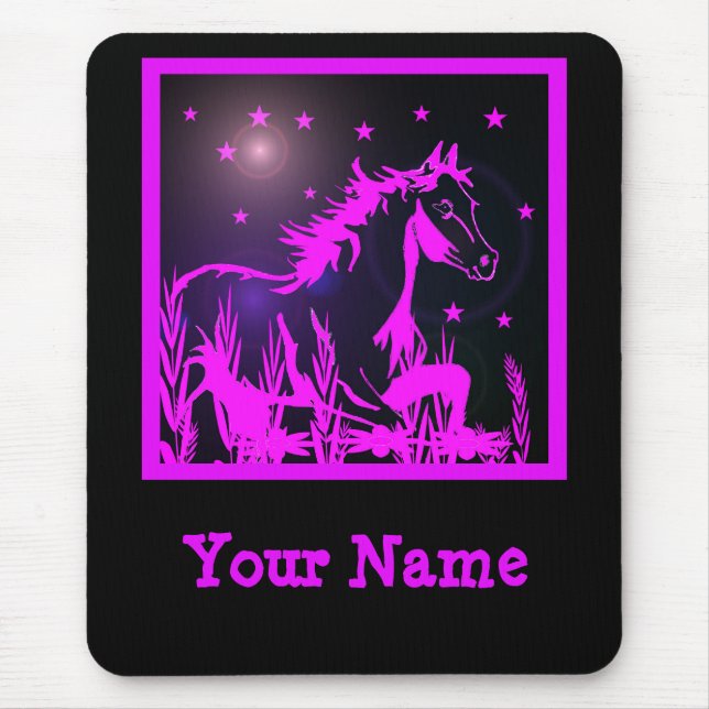 Mousepad O pequeno pônei doce, rosa (Frente)