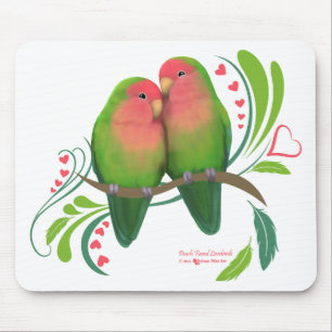 Mousepad O pêssego enfrentou pássaros do amor