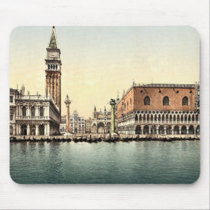 Mousepad O Piazzetta, clássico Photochrom de Veneza, Itali