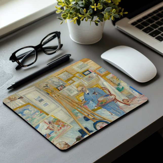 Mousepad O Pintor do Esqueleto | James Ensor (Criador carregado)