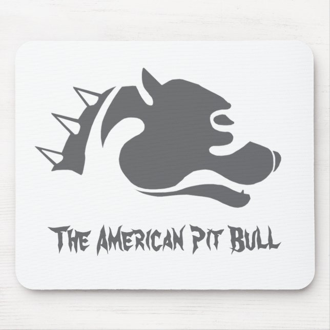 Mousepad O pitbull americano - tapete do rato (Frente)