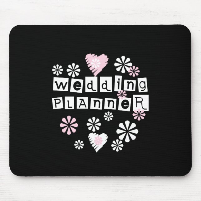 Mousepad O planejador do casamento floresce o branco no (Frente)
