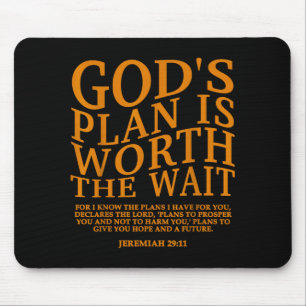 Mousepad O Plano de Deus Vale a Pena Esperar Cristão Jesus