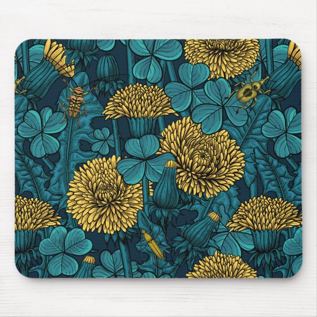 Mousepad O prado em amarelo e azul (Frente)