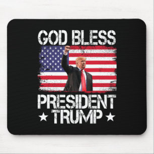 Mousepad O Presidente Abençoado Trump 2024 Apoia A Eleição