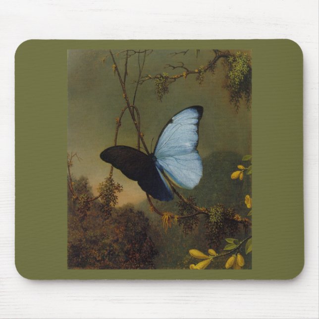 Mousepad O primavera azul da borboleta 1865 de Morpho (Frente)