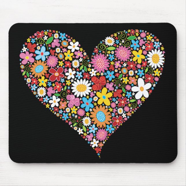 Mousepad O primavera lunático floresce o amor bonito do (Frente)