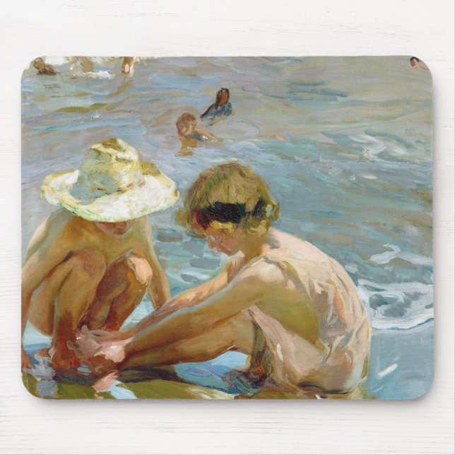 Mousepad O quadro do pé ferido de Joaquin Sorolla (Frente)