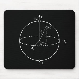Mousepad O quantum da esfera   de Bloch mordeu a