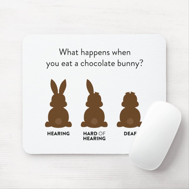 Mousepad O que acontece quando você come um coelho de choco (Com mouse)