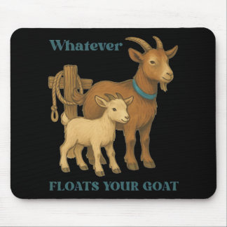 Mousepad O que quer que flutue seu animal de fazenda cabra