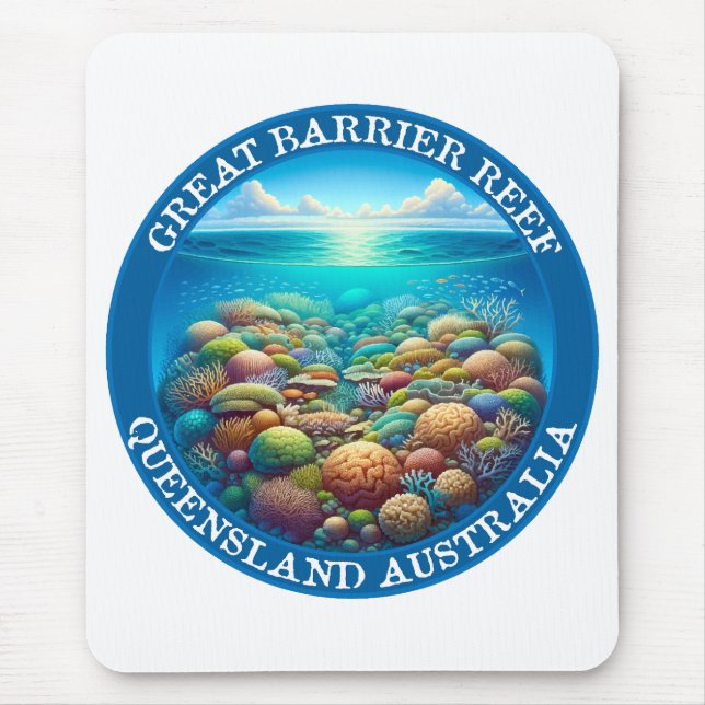 Mousepad O Recife da Barreira do Excelente, Queensland, Aus (Frente)