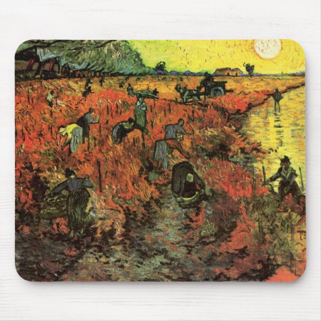 Mousepad O Red Vineyard de Vincent van Gogh (Frente)