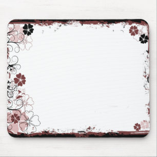Mousepad O redemoinho do Grunge floresce o vermelho de