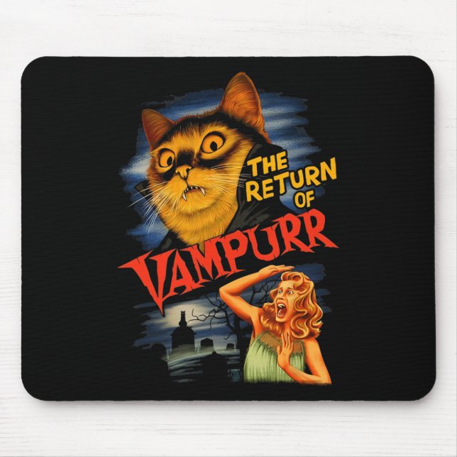Mousepad O Retorno Do Gato Engraçado De Vampurr (Frente)