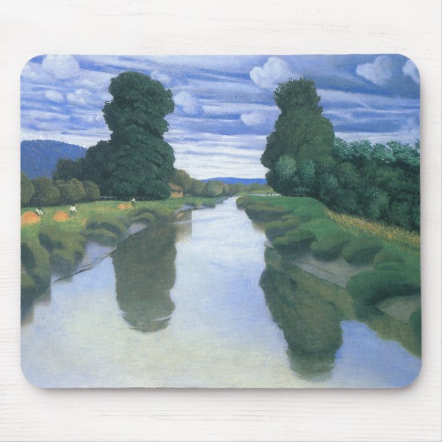 Mousepad O Rio em Berville de Felix Vallotton, Arte Fino (Frente)