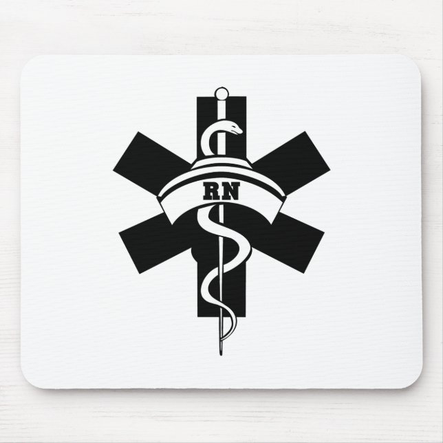 Mousepad O RN nutre o símbolo médico (Frente)