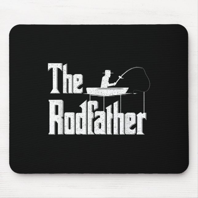 Mousepad O Rodfather _ Presente Divertido para Pai que Pesc (Frente)