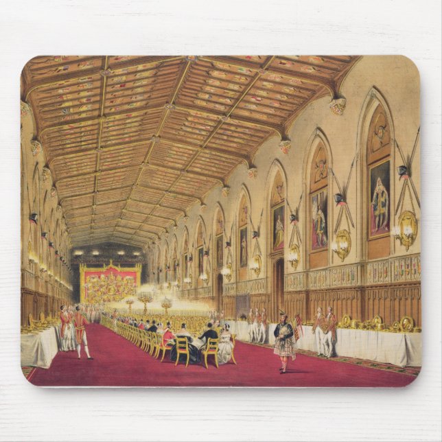 Mousepad O Salão de St George, castelo de Windsor, 1838 (Frente)
