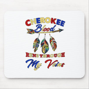 Mousepad O Sangue Cherokee Corre Através Do Meu Presente De