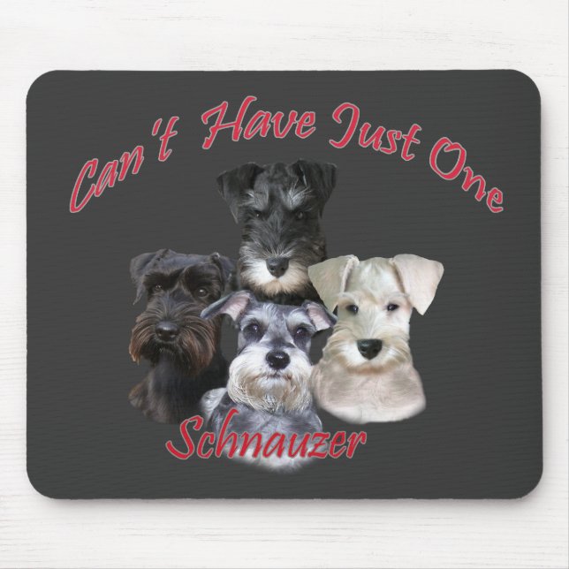 Mousepad O Schnauzer não pode ter apenas um (Frente)