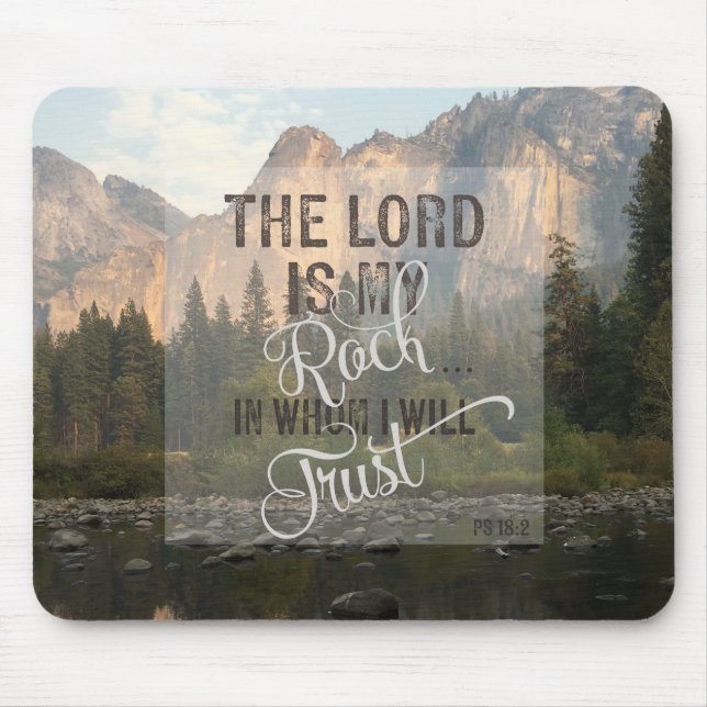 Mousepad O Senhor é minha Rocha - Sl 18:2 (Frente)