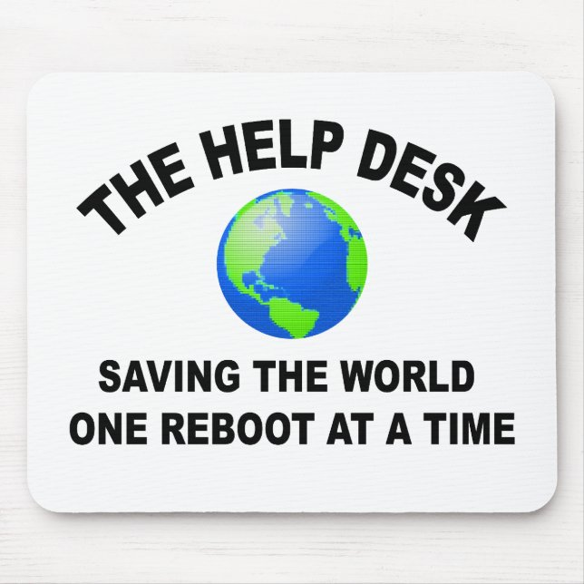 Mousepad O serviço de atenção - salvar o mundo (Frente)