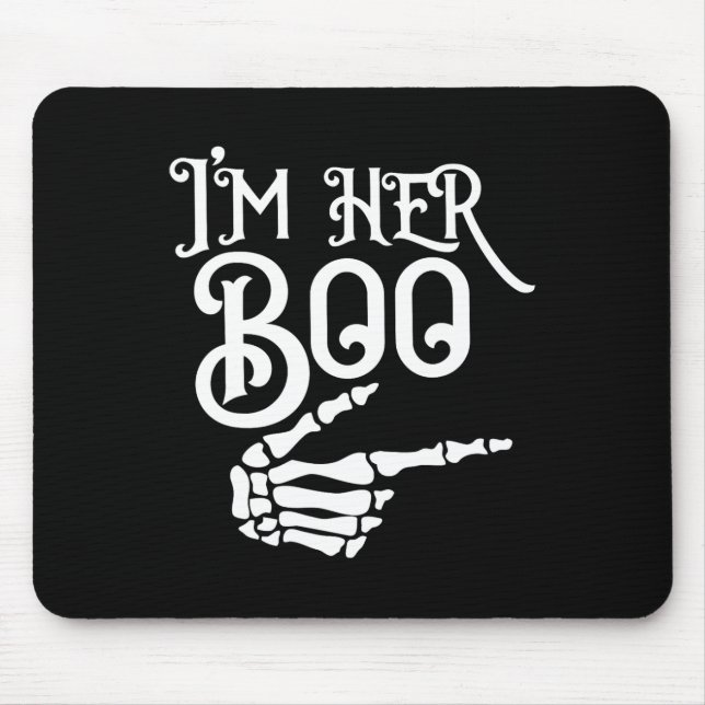 Mousepad O Seu Boo É O Casal De Halloween Do Fantasma. (Frente)