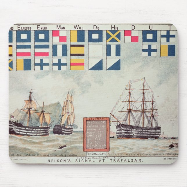 Mousepad O sinal de Nelson em Trafalgar (Frente)