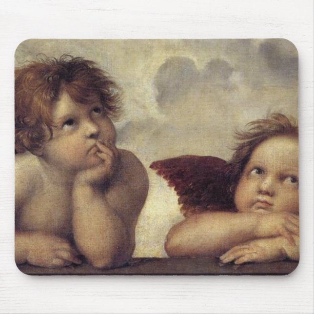 Mousepad O Sistine Madonna (detalhe) (Frente)