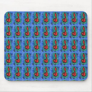 Mousepad "O som do vermelho" Painel de design abstrato com
