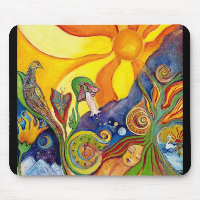 Mousepad O Sonho Fantasia Arte Moderna Psicedélica Surreal (Frente)