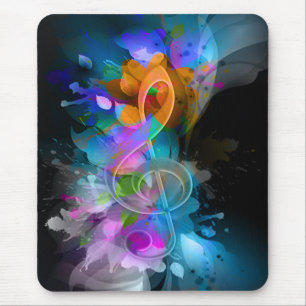Mousepad O splatter legal colorido bonito floresce as