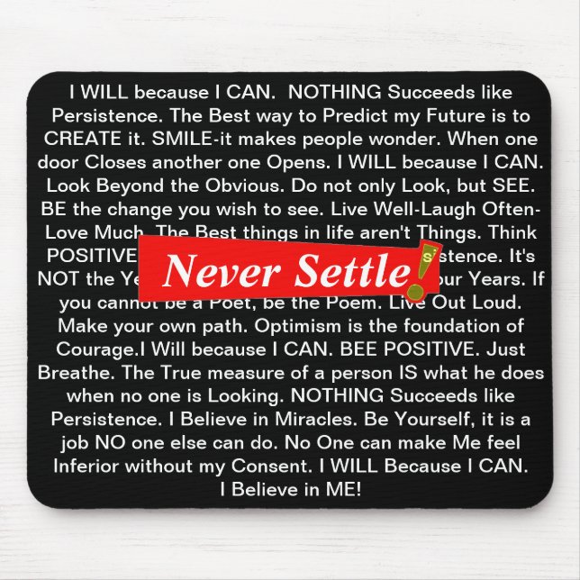 Mousepad O sucesso fala o tapete do rato (Frente)