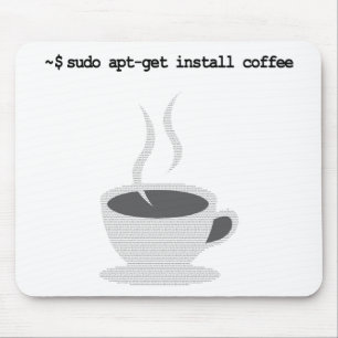 Mousepad o sudo apt-obtem instala o café comando engraçado