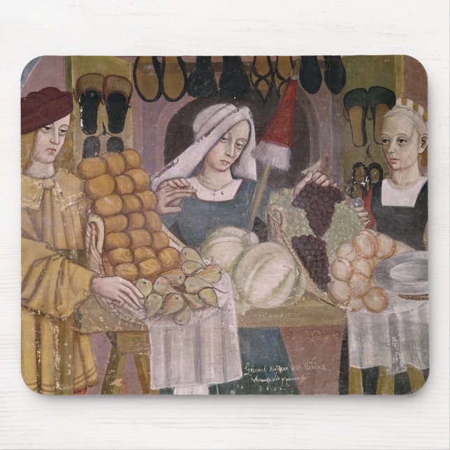 Mousepad O suporte dos vendedores da fruta (Frente)