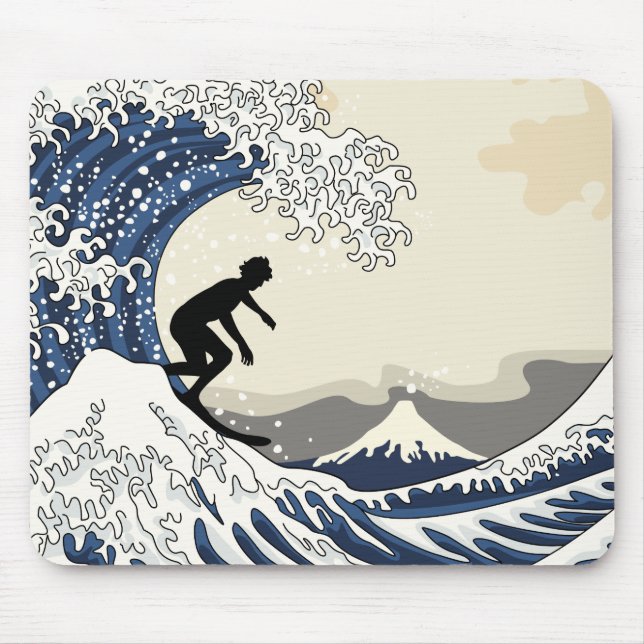 Mousepad O Surfer Excelente de Kanagawa (Frente)