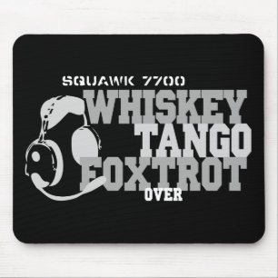 Mousepad O tango do uísque Foxtrot - humor da aviação
