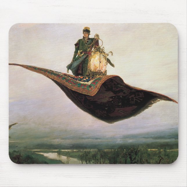 Mousepad O tapete de vôo por Viktor Vasnetsov (1880) (Frente)