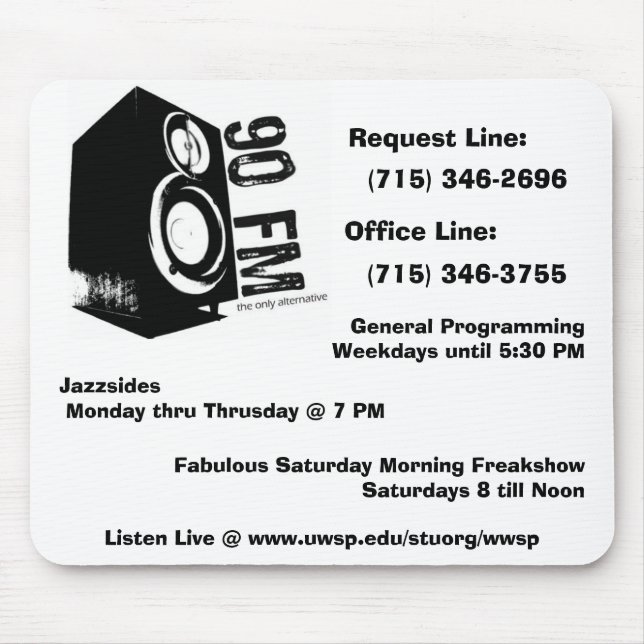 Mousepad O tapete do rato 90FM (Frente)