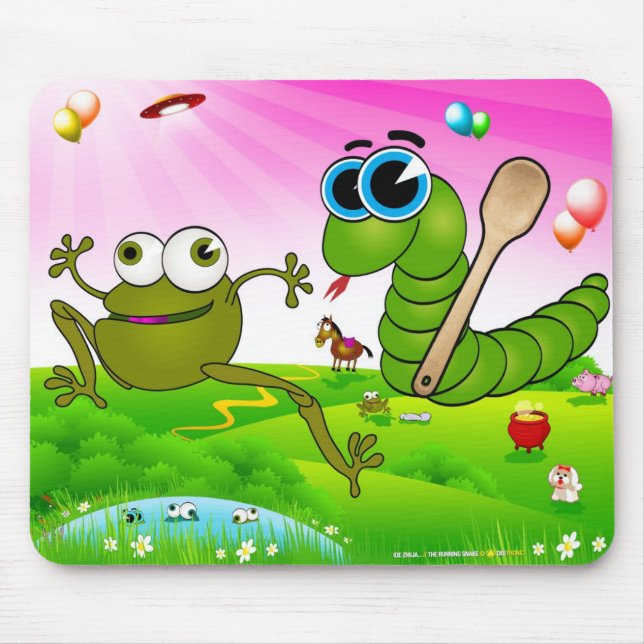 Mousepad O tapete do rato Running do cobra (Ide Zmija) (Frente)
