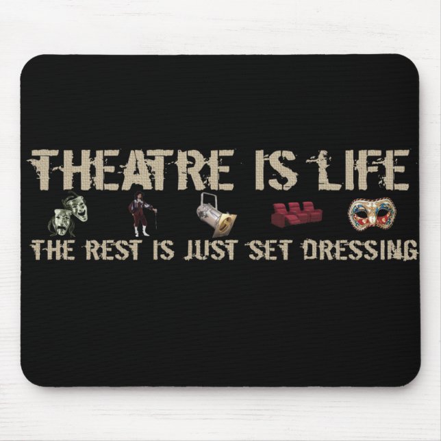 Mousepad O teatro é vida (Frente)