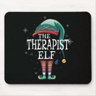 Mousepad O Terapista Elf Xmas Que Corresponde À Família Elf
