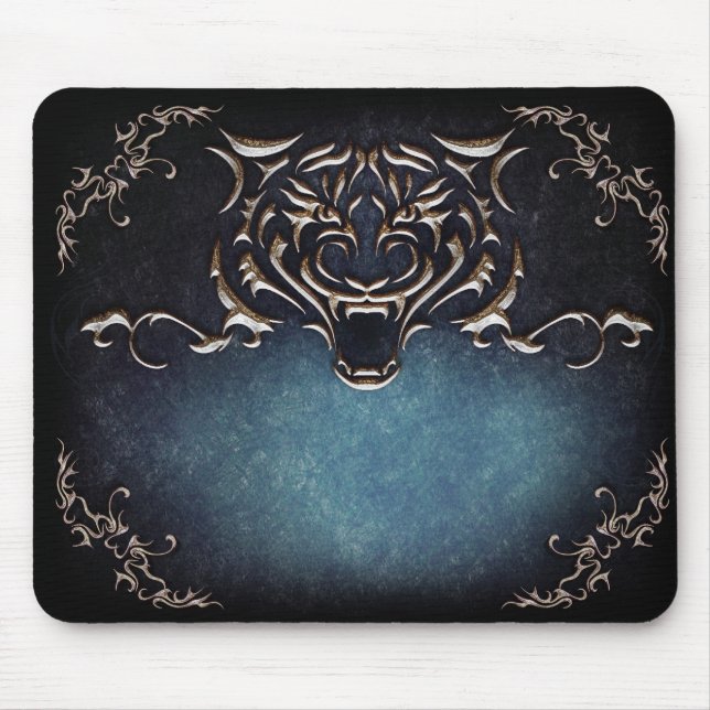 Mousepad O tigre Mousepad/pôr suas palavras (Frente)