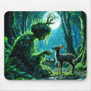 Mousepad O toque gentil da mãe natureza em um filhote manch