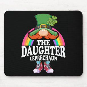 Mousepad O Traje de Dia de São Patrício Duende Filha 