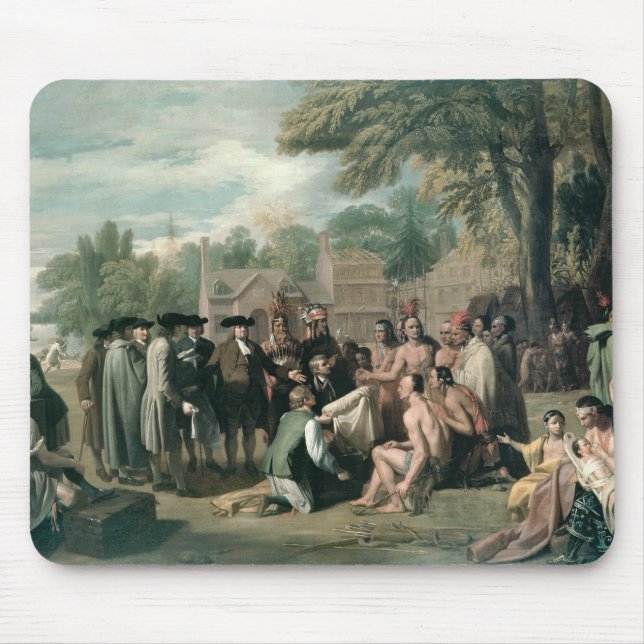 Mousepad O Tratado de William Penn com os indianos dentro (Frente)