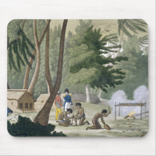 Mousepad O tribo de Papu na ilha de Rawak, chapeia 20 'do